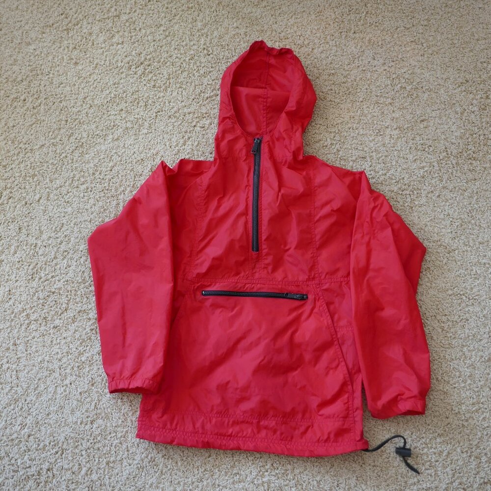 Vintage LL Bean Red Nylon Anorak, Women's Size Small